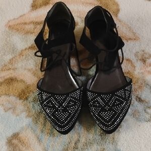 Elegant Black Studded Women's Shoes